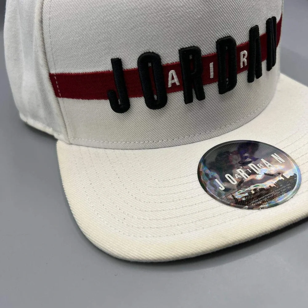 Air Jordan Hat Men‎ White Embroidered Jumpman Snap Back Cap